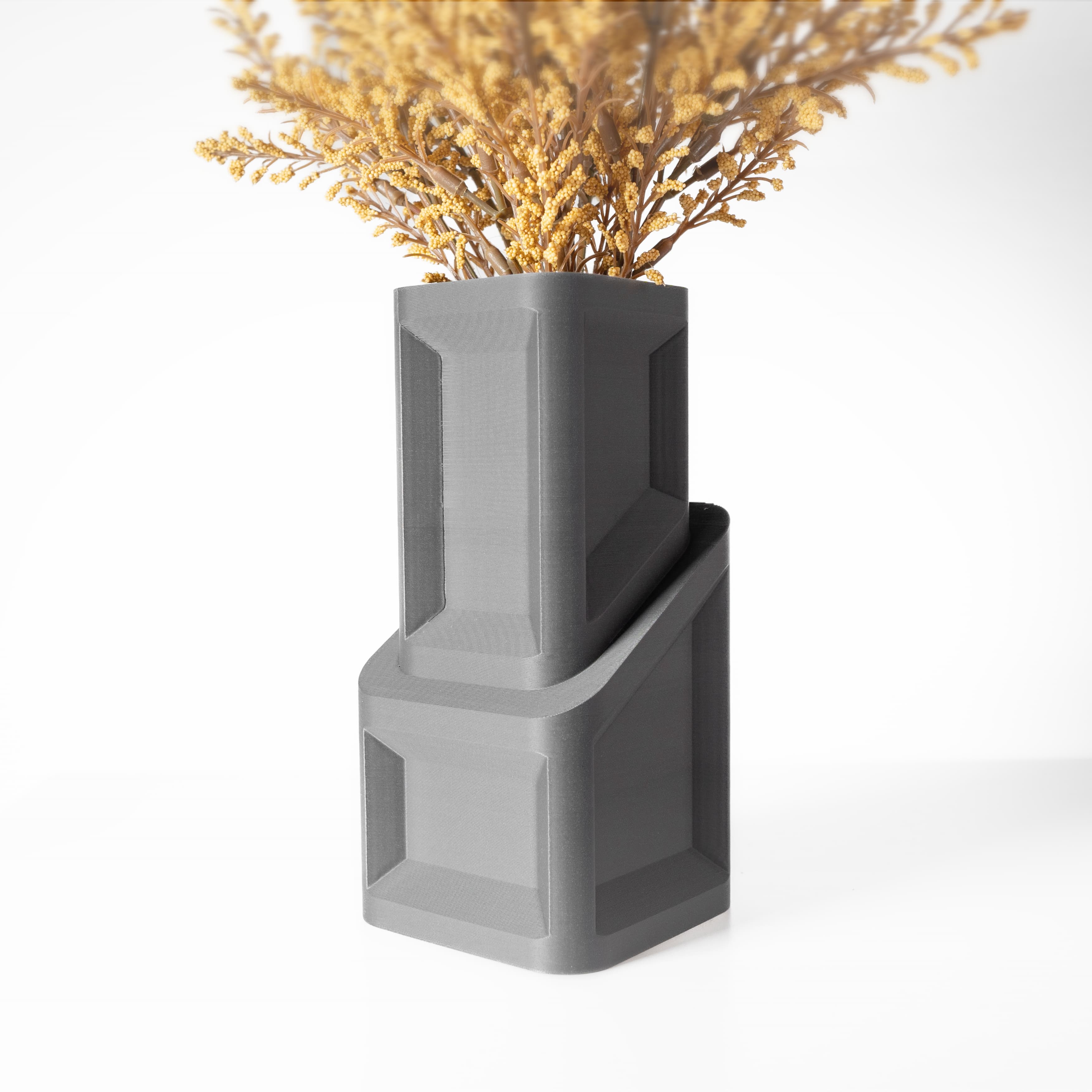 The Cano Vase, Modern and Unique Home Decor for Dried and Preserved Flower Arrangement | STL File 3d model