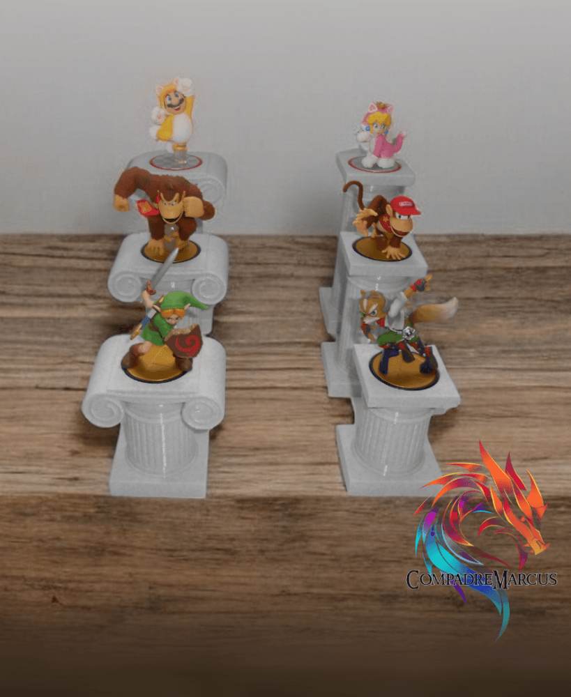 Greek column style amiibo display / Set of 6 3d model
