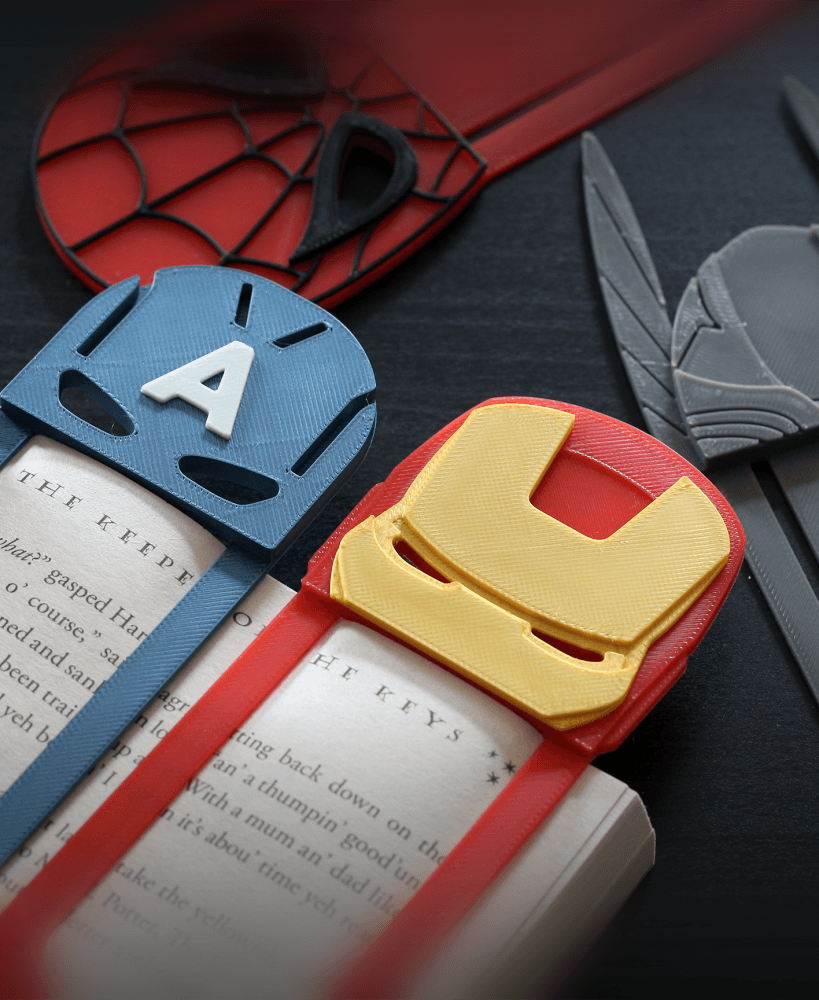 Avengers Bookmarks - Marvel Superheroes 3d model