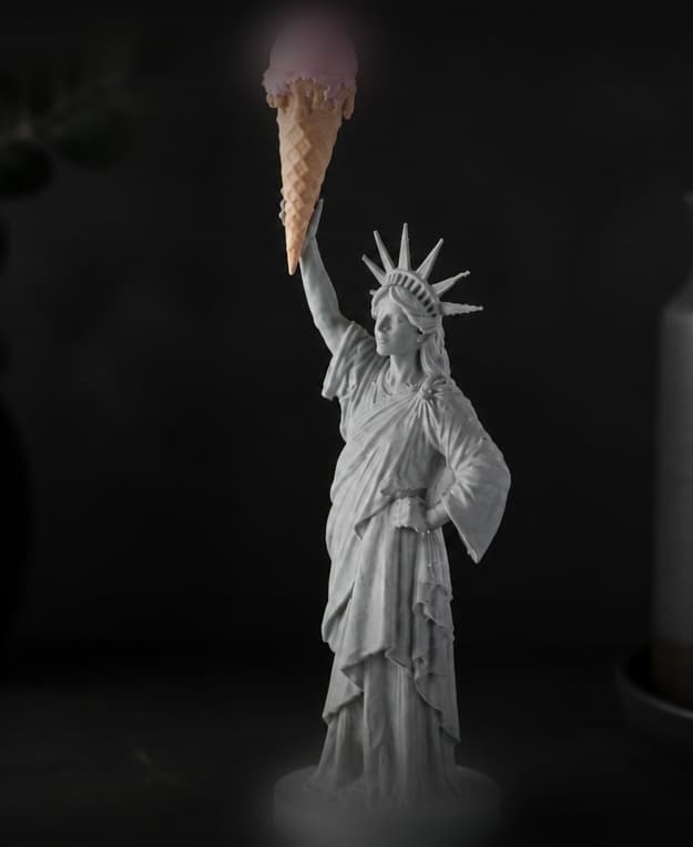 Statue of Liberty Ice Cream Sculpture - Funny New York Figurine Decor 3d model