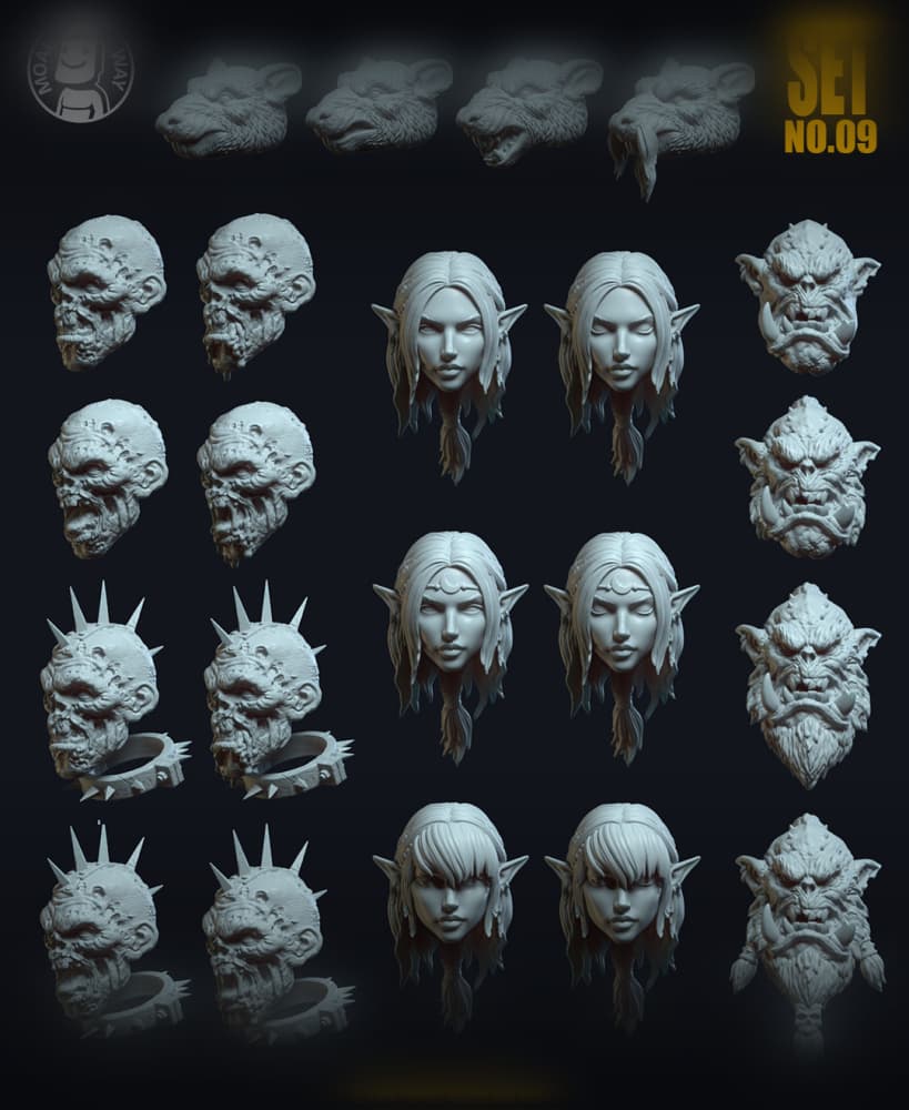 Head Pack SET.09 3d model