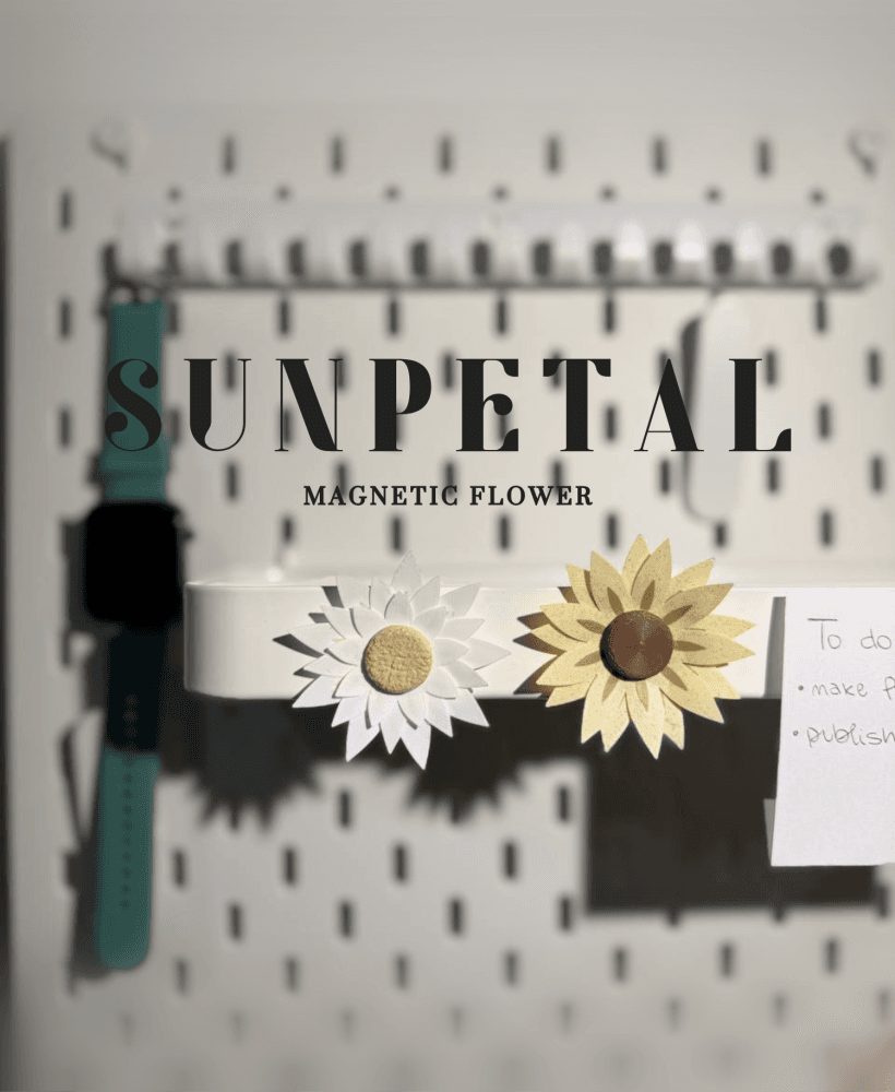 Sunpetal - 3D Printed Magnetic Flower 3d model