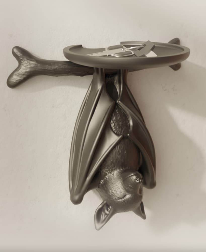 Unique Pteropus Bat Wall Tray & Key Holder 3d model