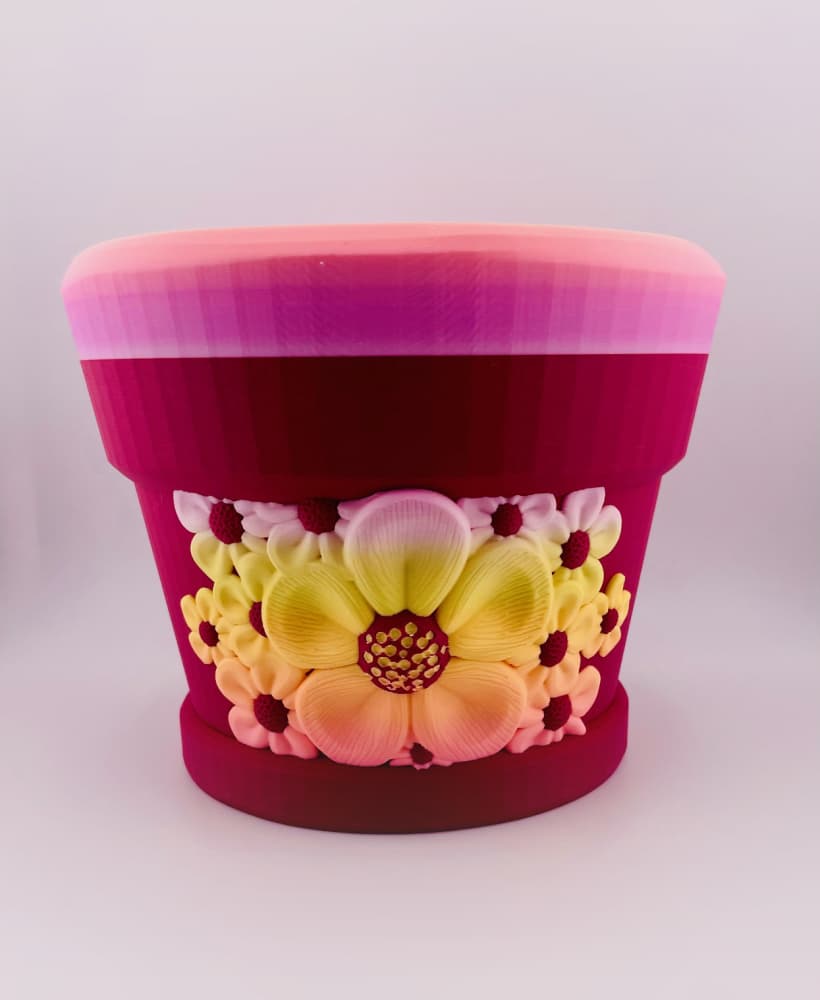 5 Petal Flower Pot 3d model