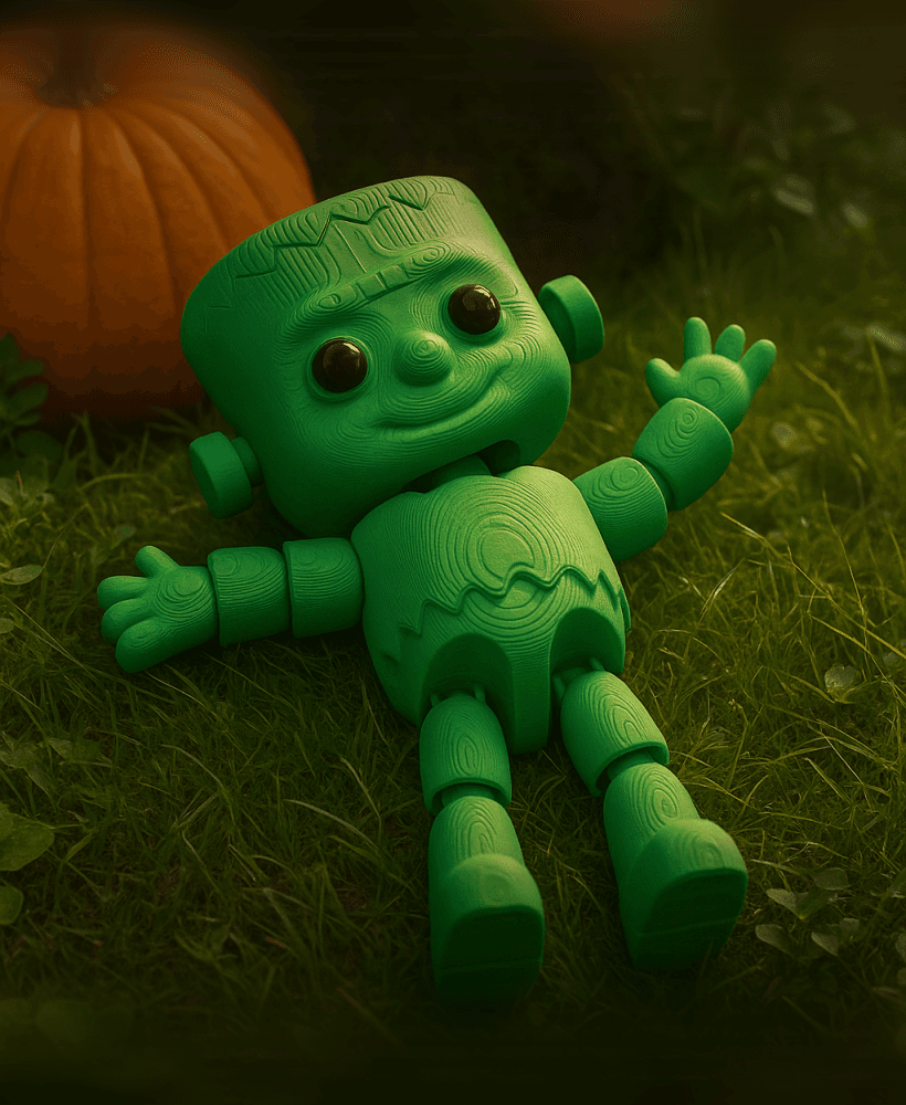 Frankenstein Buddy – Cute Articulated Monster Toy 3d model