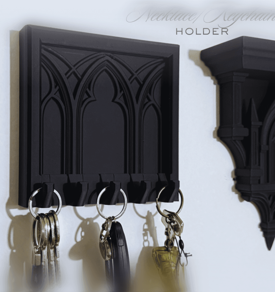Cathedral Holder Necklace / Key Holder Gothic Home Decor 3d model
