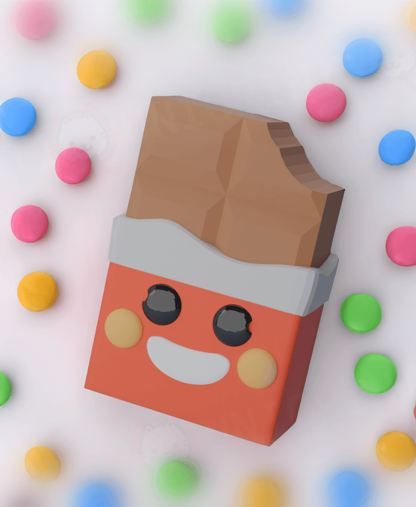 Chocolate Keychain (Single Color) 3d model