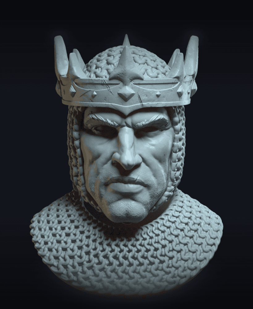 Palomino the Knight v3 (actiong figure head) 3d model