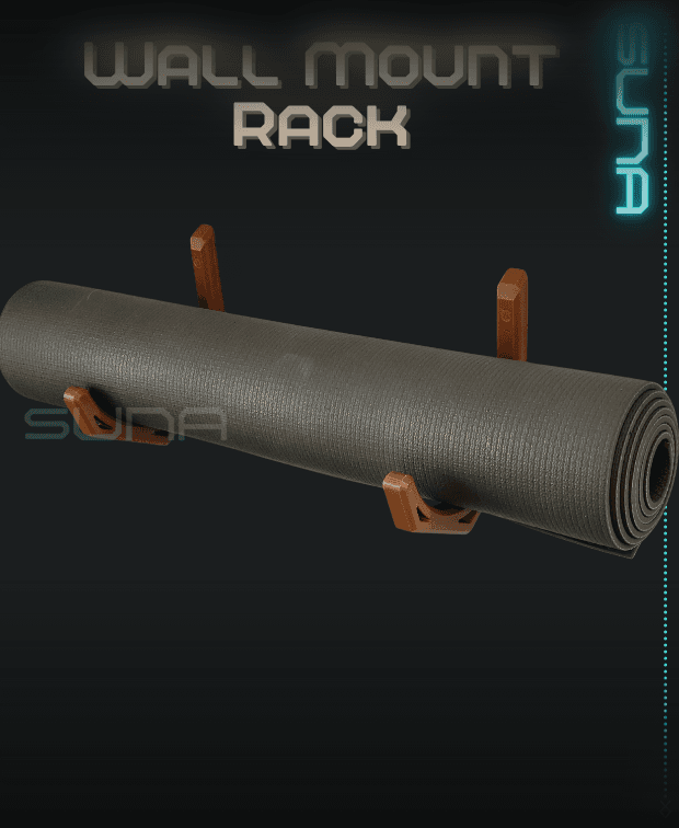 Wall Mounted Yoga Mat Holder 3d model