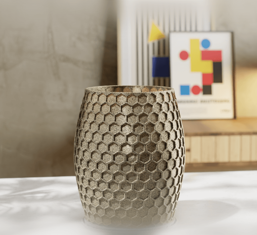 HexaFlow Planter + Base 3d model