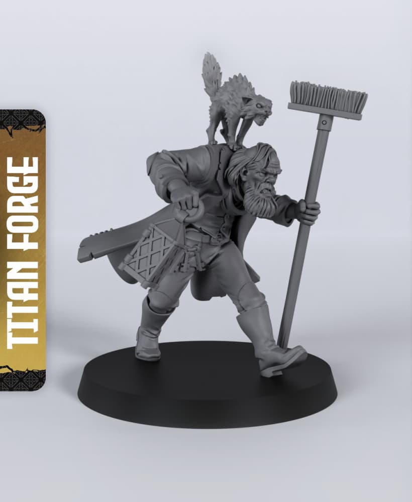 Janitor - With Free Cyberpunk - Sci-Fi Gift Ideas for RPG and Wargamers 3d model