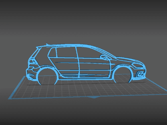 Volkswagen - Golf 7.5 R Wall Art 3d model