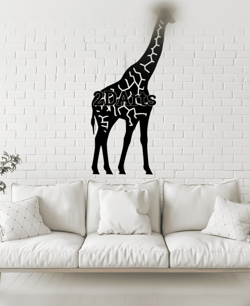 Giraffe 2D Wall Art/Window Art - Digital STL & SVG File for 3D Printing or Laser Cutting 3d model