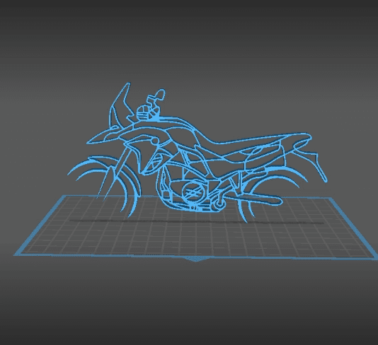 BMW - F 800 GS Wall Art 3d model