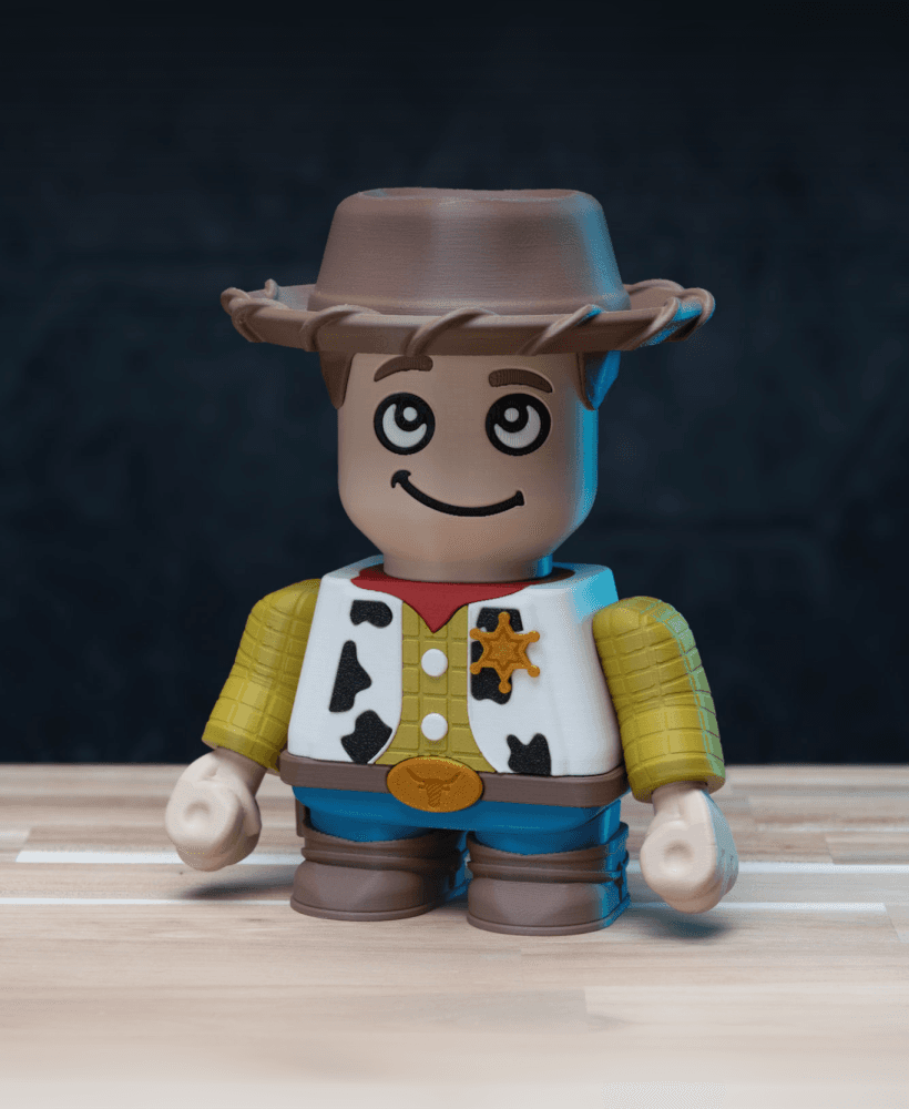Chunky Woody - Toy Story Kit | No Supports, No AMS, No Glue 3d model
