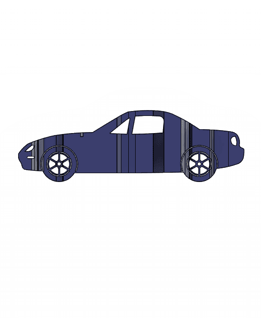 NB Miata 3D Car Flip Art Desk Display 3d model