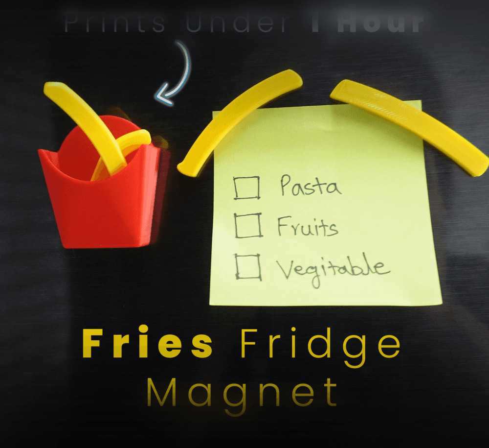 Fries Fridge Magnet 3d model