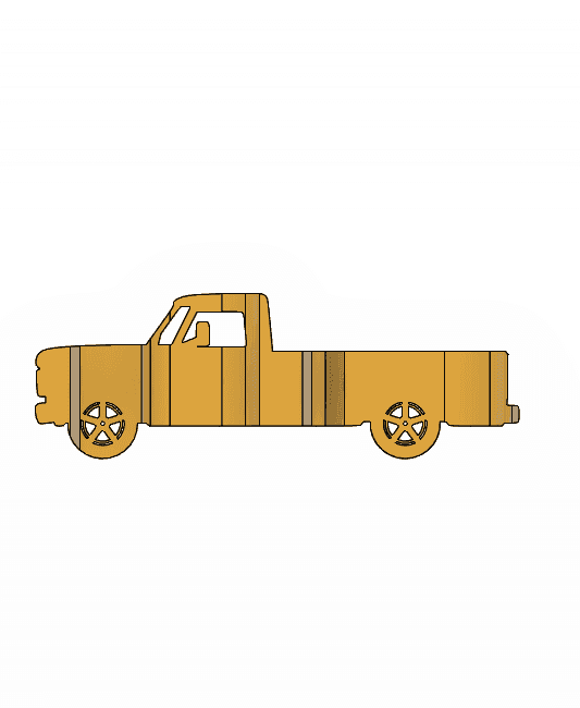 F100 3D Car Flip Art Desk Display 3d model