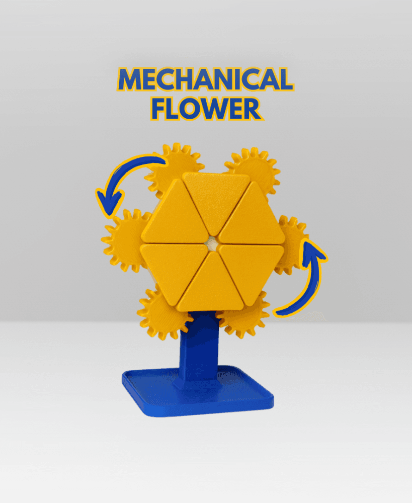 MECHANICAL FLOWER - MECHANISM GADGETS 3d model