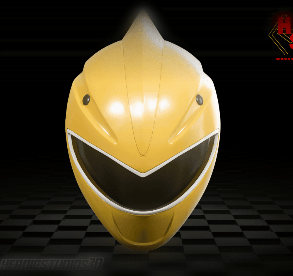 Yellow Dino Thunder Helmet 3d model