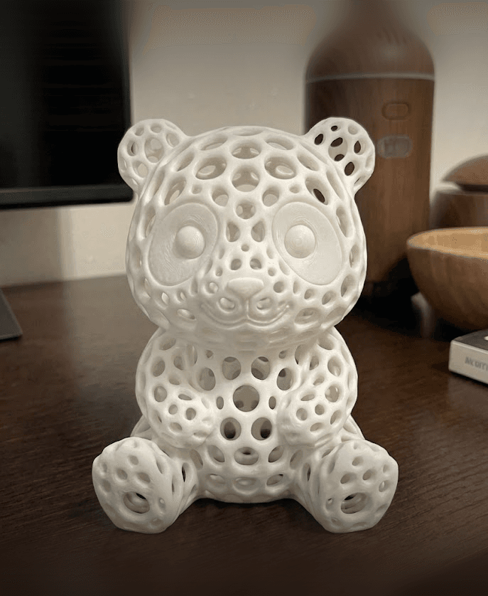 Voronoi Panda: 3D Sculpture for Your Desk 3d model