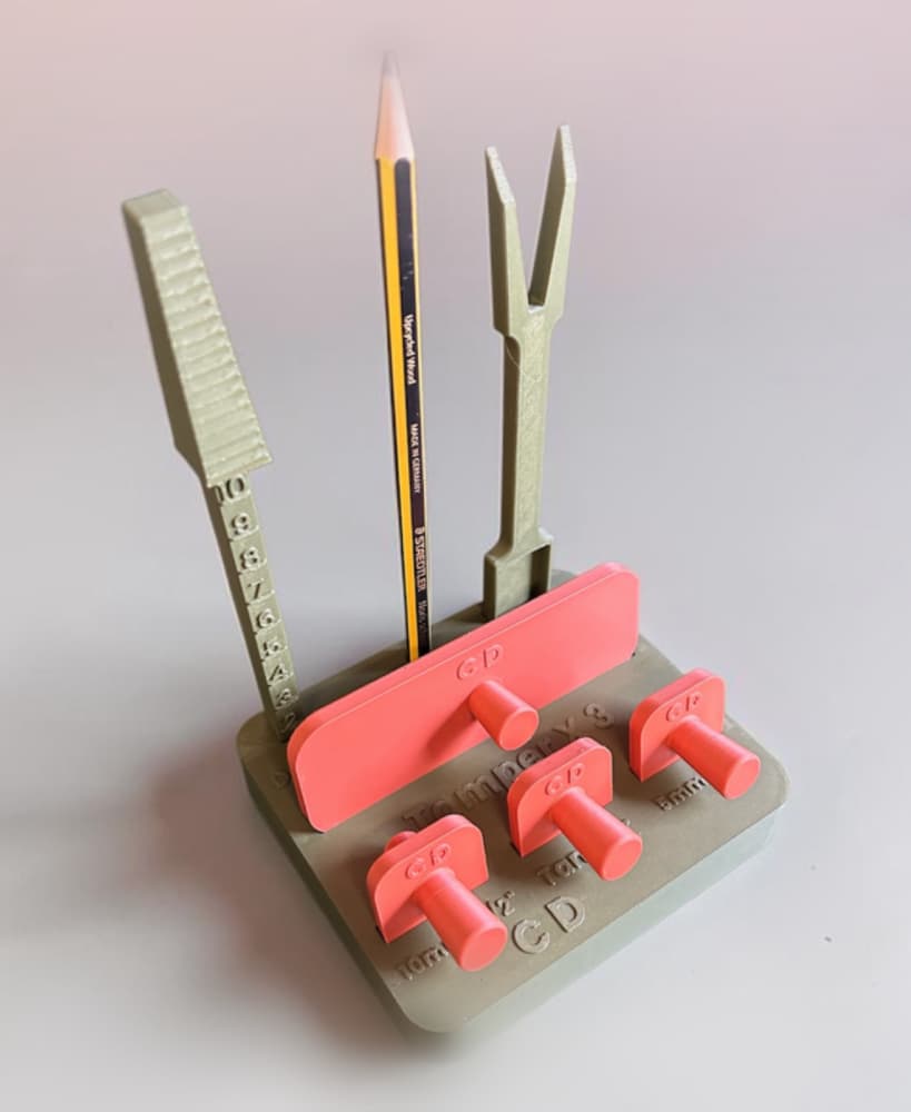 Charles Dowding Seed Tray Tool Kit – Dibber, Tamper, Spork & More 3d model