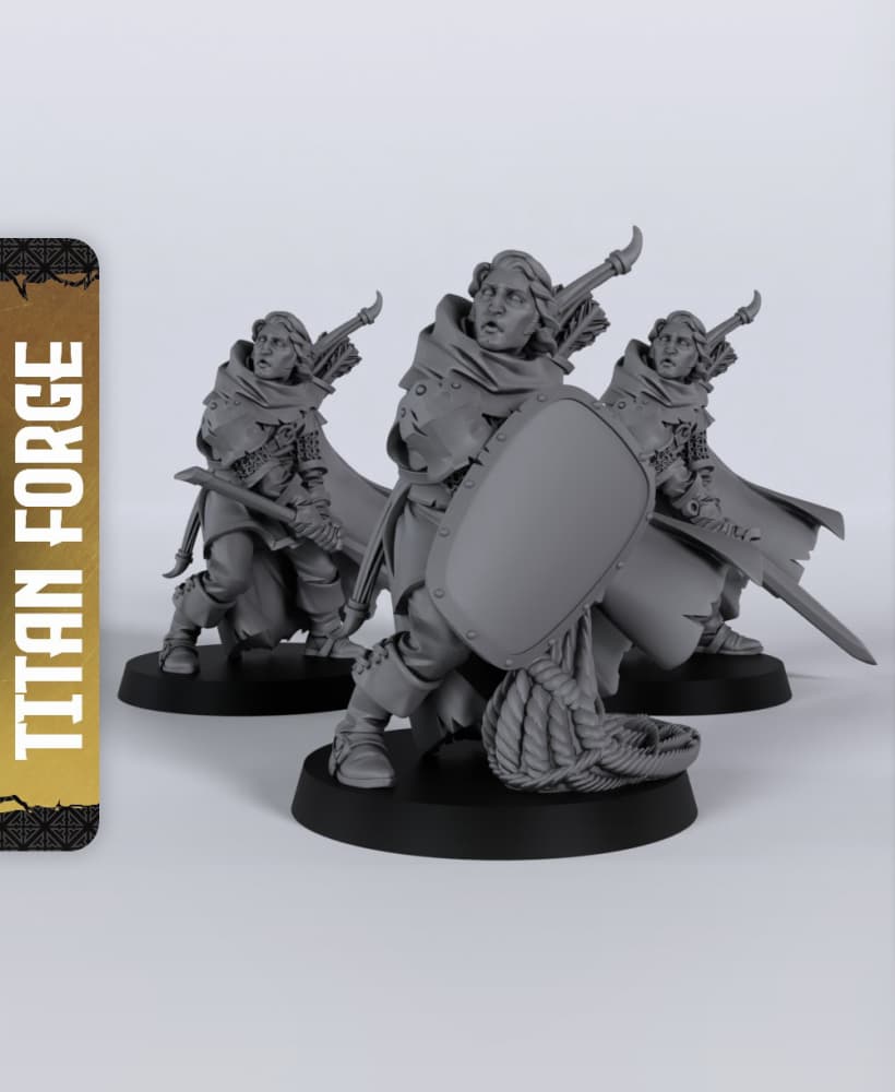 Human Male Ranger - With Free Dragon - 5e DnD Inspired for RPG and Wargamers 3d model