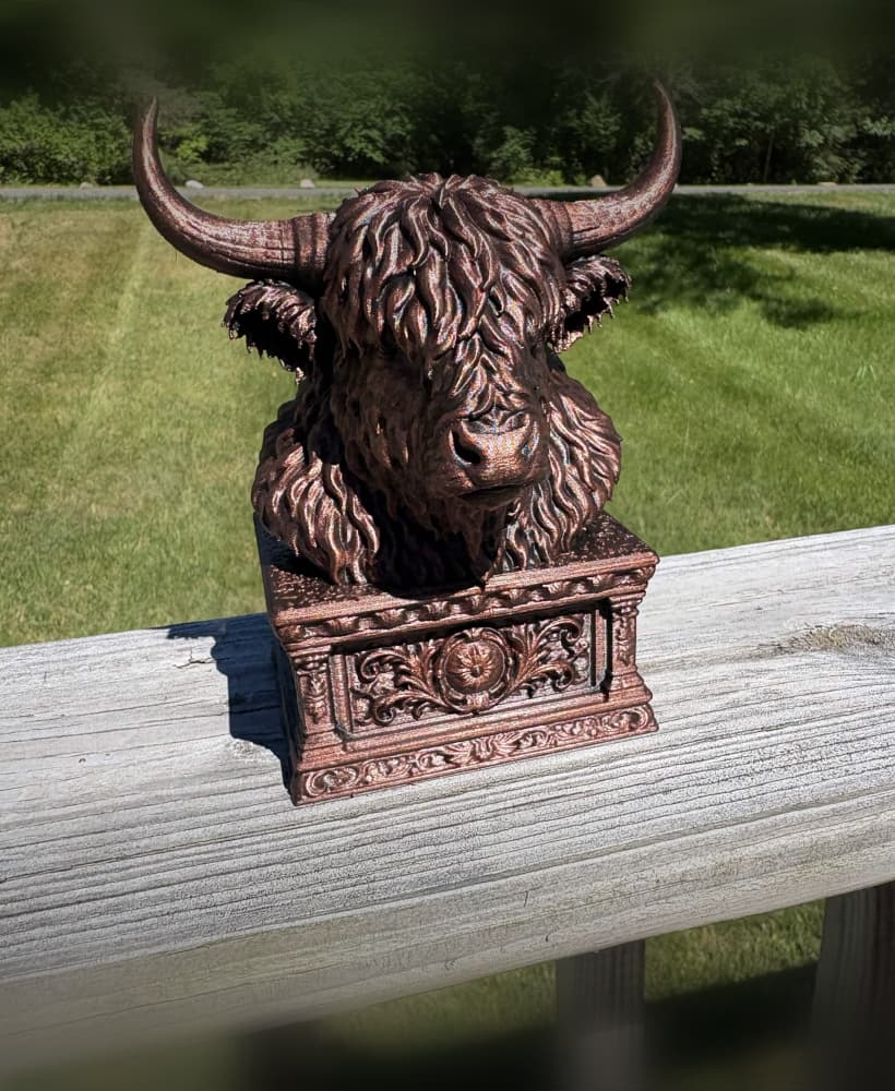 Highland Cow Bust 3d model
