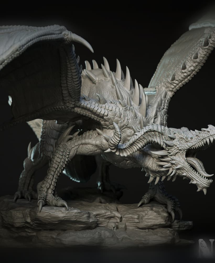 Young Red Dragon 3d model