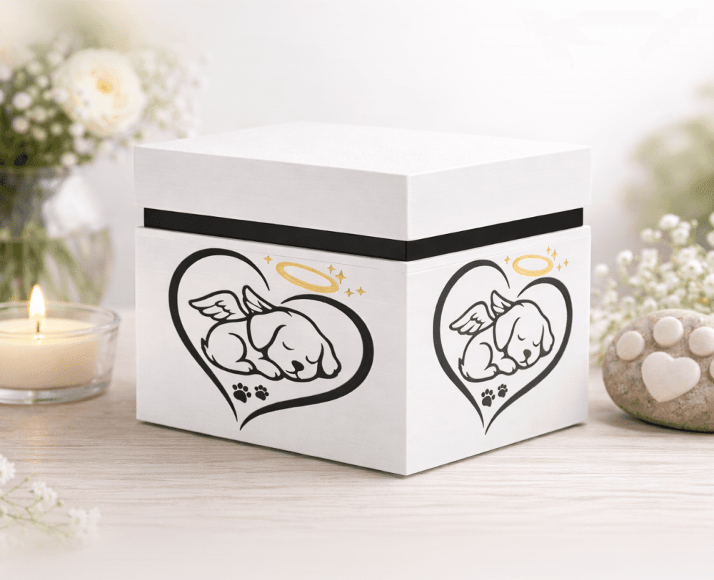 Obsidian Paw of Love – Modern Dog Memorial Urn with Bayonet Closure 3d model