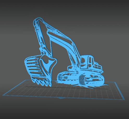 Excavator - Wall Art 3d model