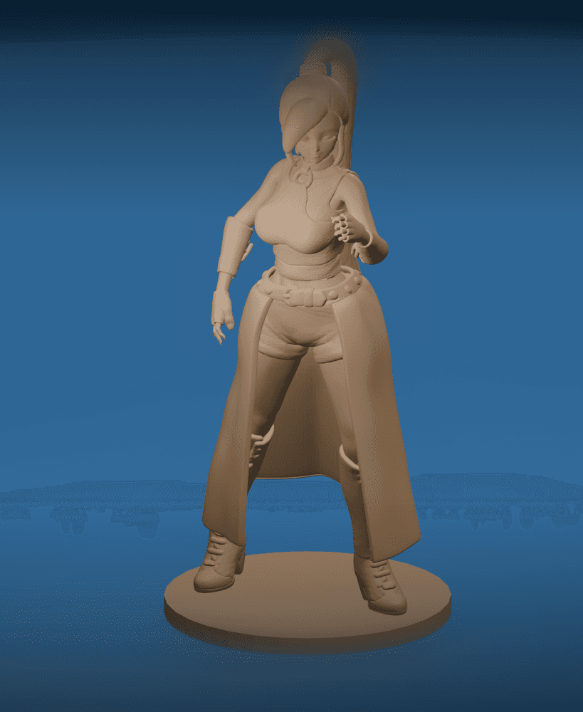 Jade Asian Toon Martial Arts Girl v2 3d model
