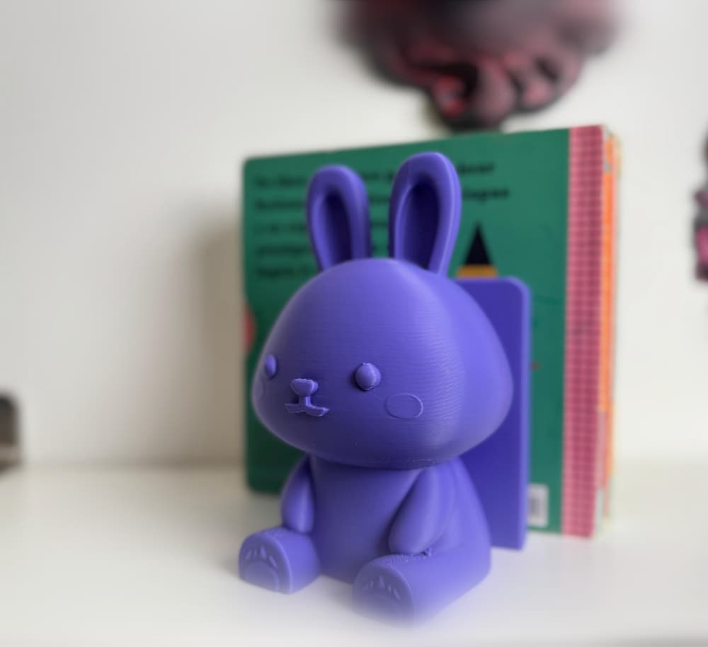Cute Bunny Bookend Kids Book Holder Nursery Bookshelf Decor Easy 3D Print 3d model