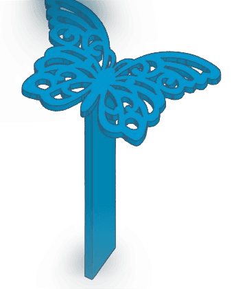 Butterfly Halo Bookmark 4.stl 3d model