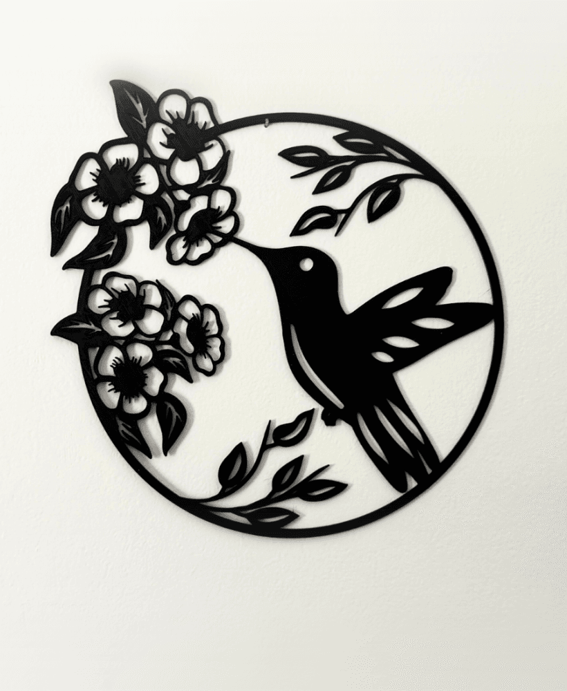 Hummingbird wall Art Spring Wall Art 3d model