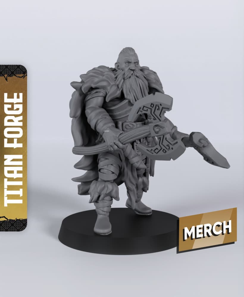 Olaf Barbarian - With Free Dragon - 5e DnD Inspired for RPG and Wargamers 3d model