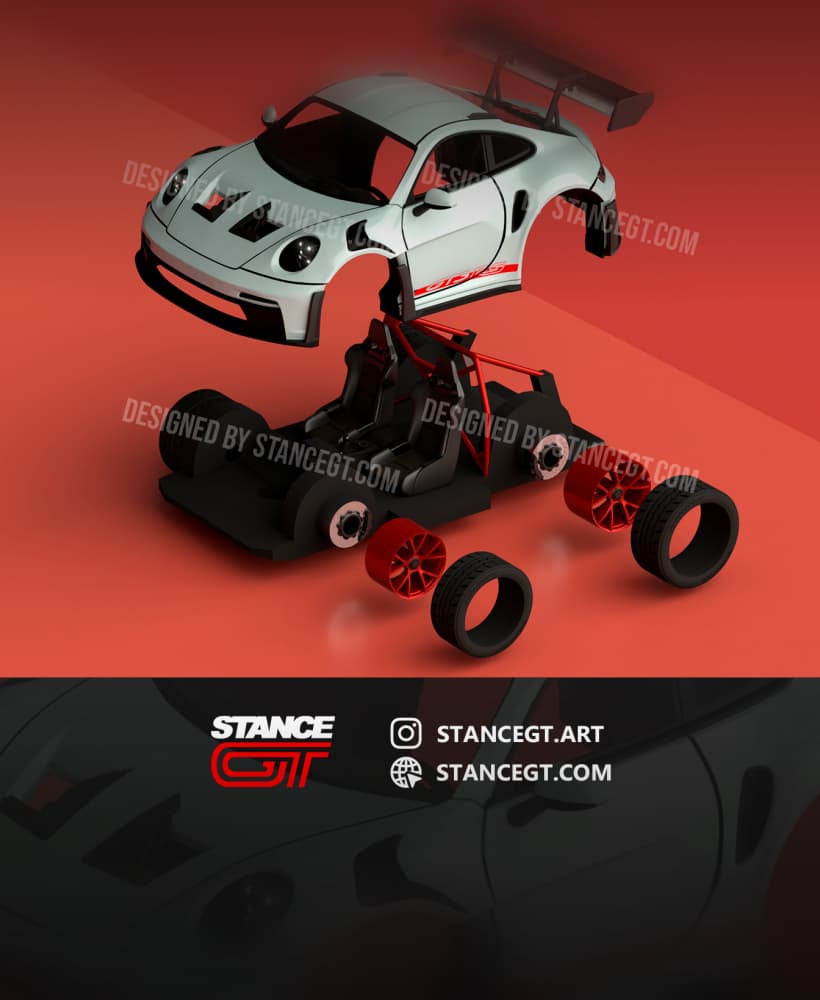 992 GT3 RS | Model Kit Car 3d model