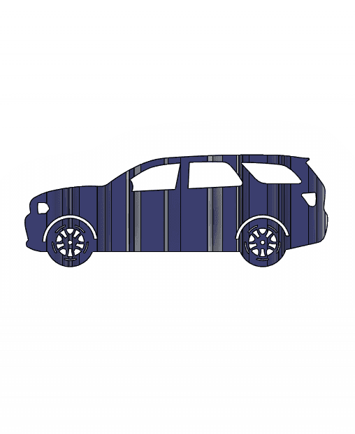 22 Dodge Durango SRT 3D Car Flip Art Desk Display 3d model