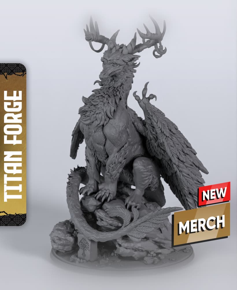 Fealin Wings of Wonder - With Free Dragon Warhammer - 5e DnD Inspired for RPG and Wargamers 3d model