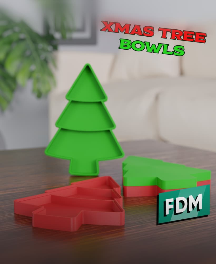 Christmas - Tree Bowls 3d model
