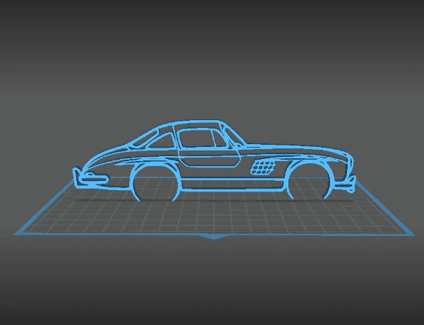 Mercedes - 300SL Wall Art 3d model