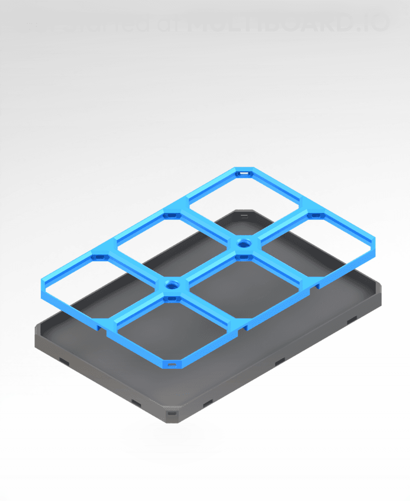 3x2 LU - Drop-In Multibin Panel 3d model