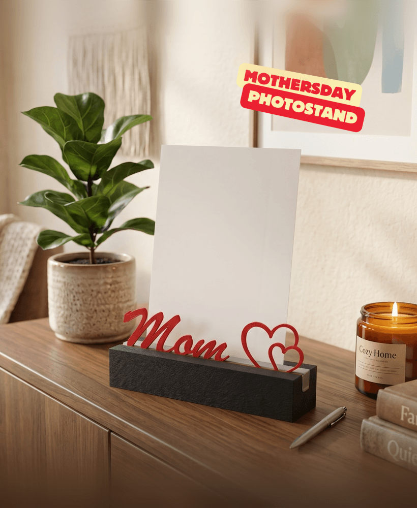 MOTHERSDAY PHOTO STAND / CARD HOLDER / MOTHERSDAYGIFT / GIFT FOR MOTHERSDAY / MODERN PHOTOSTAND 3d model