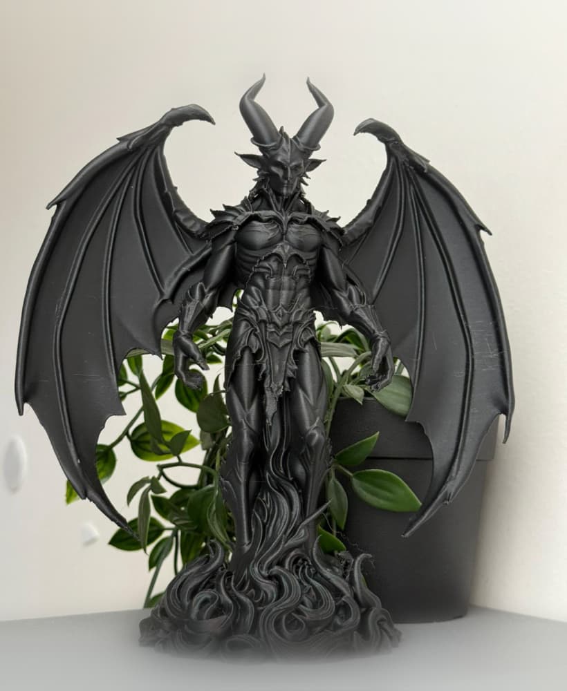 Winged Demon Figure Gothic Home Decor 3d model
