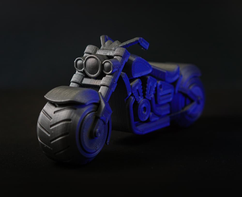 Chopper Motorcycle - Print in place 3d model