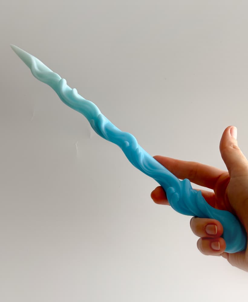Water Element Magic Wand | Flowing Fantasy Spellcaster Wand 3d model