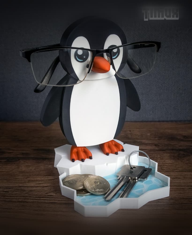 PENGUIN GLASSES HOLDER 3d model