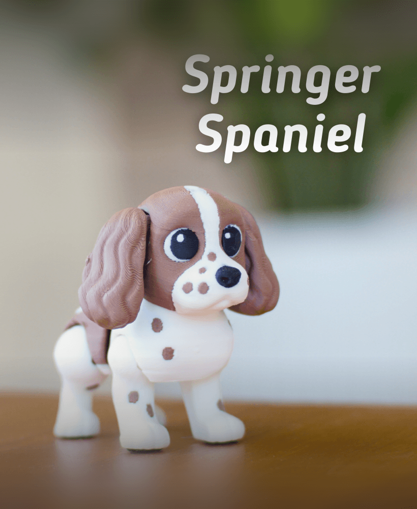 Ludo Springer Spaniel - Articulated Fidget Dog 3d model