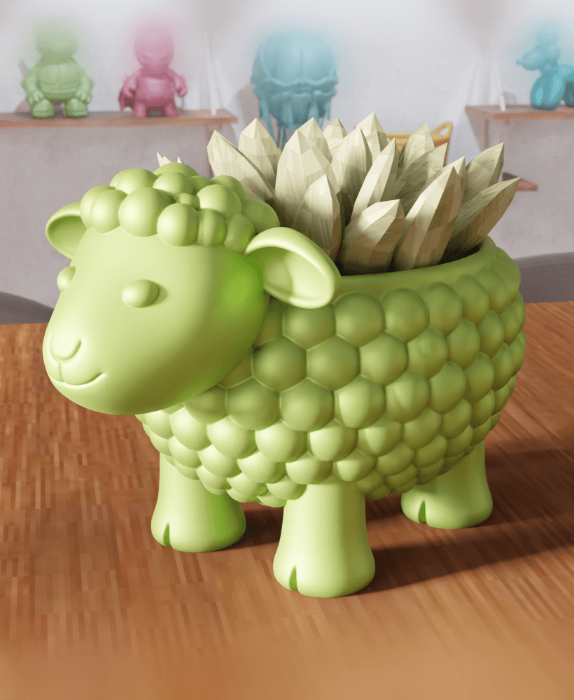 Sheep Planter and Multi-Purpose Organizer 3d model