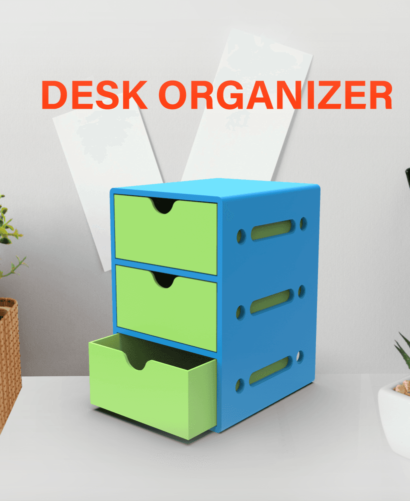 Drawer Desk Organizer, 3 Parts Organizer, Desk and Office Organization, Desk - Desktop - Personal 3d model